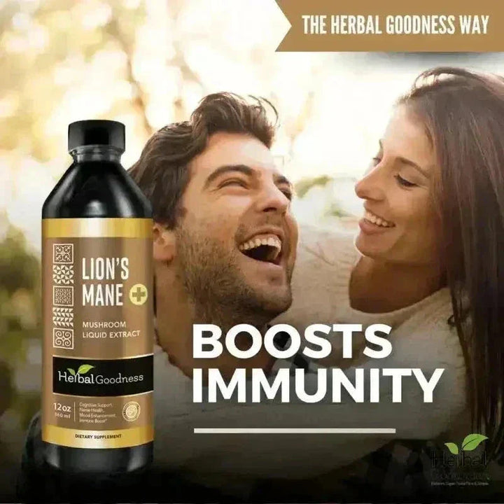 Lion's Mane Mushroom Liquid Extract - Organic - Brain & Mood Liquid Extract Herbal Goodness 