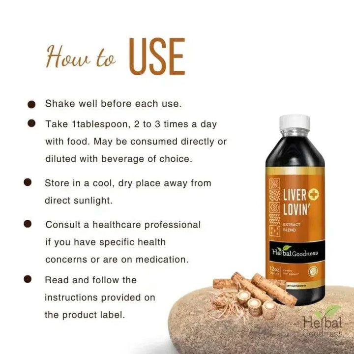 Liver Lovin' Liquid Extract - Healthy Liver Cleanse and Support - Herbal Goodness Liquid Extract Herbal Goodness 