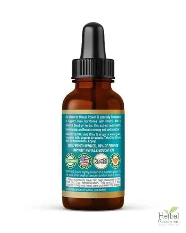 Man-Up Power - 15X Liquid Extract - Male Hormone & Vitality Liquid Extract Herbal Goodness 