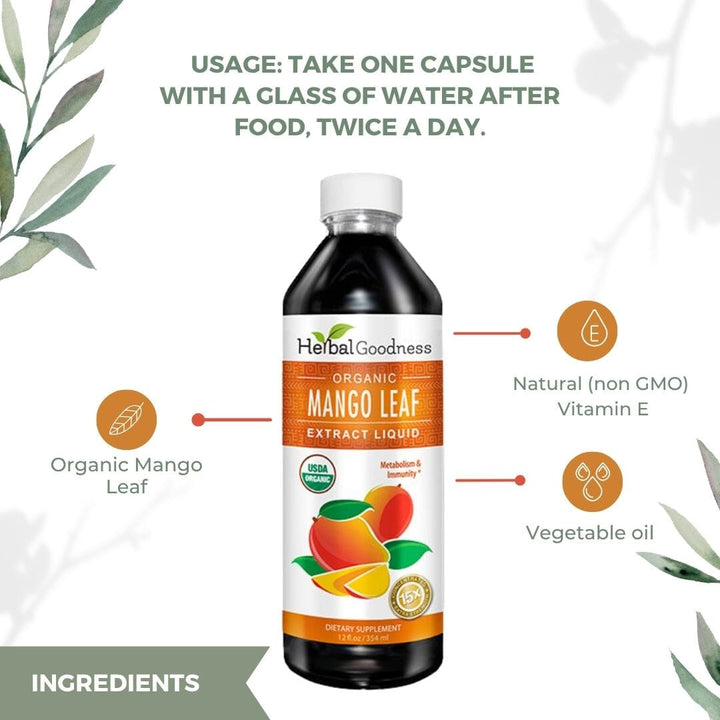 Mango Leaf Extract – Liquid Herbal Formula | Plant-Based Botanical Blend Liquid Extract Herbal Goodness 