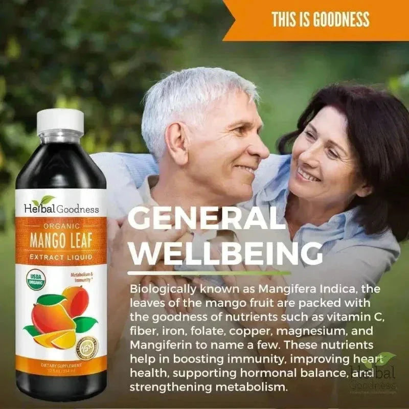 Mango Leaf Organic 15X Liquid Extract – Cardiovascular & Antioxidant Wellness Support | Buy Online Liquid Extract Herbal Goodness 