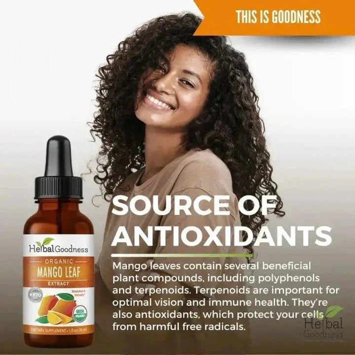 Mango Leaf Organic 15X Liquid Extract – Cardiovascular & Antioxidant Wellness Support | Buy Online Liquid Extract Herbal Goodness 