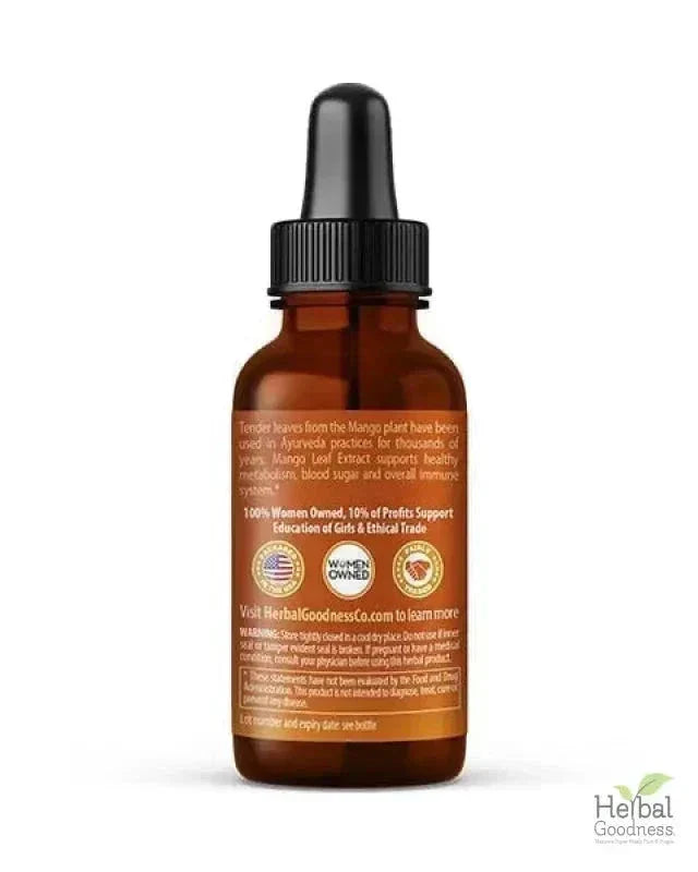 Mango Leaf Organic 15X Liquid Extract – Cardiovascular & Antioxidant Wellness Support | Buy Online Liquid Extract Herbal Goodness 
