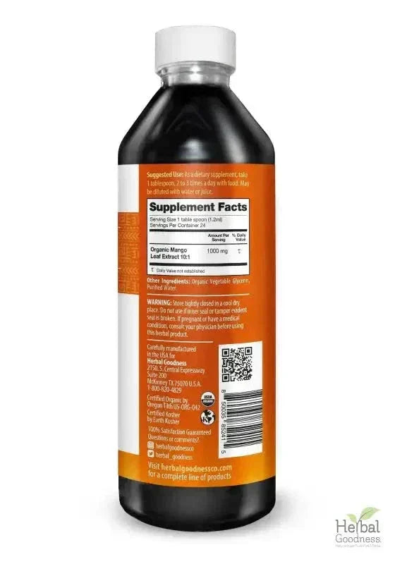 Mango Leaf Organic 15X Liquid Extract – Cardiovascular & Antioxidant Wellness Support | Buy Online Liquid Extract Herbal Goodness 