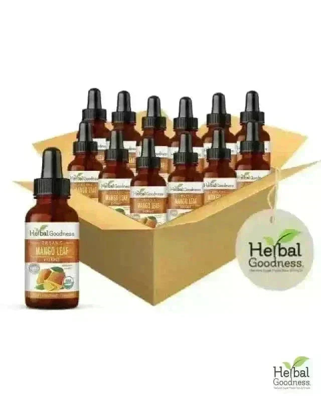 Mango Leaf Organic 15X Liquid Extract – Cardiovascular & Antioxidant Wellness Support | Buy Online Liquid Extract Herbal Goodness 1oz Case(12) 