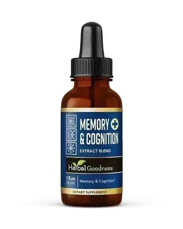 Memory and Cognition - 1oz 15X Liquid Extract - Brain & Memory Liquid Extract Herbal Goodness 1 oz 