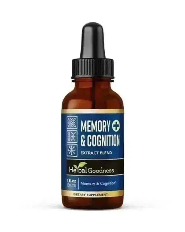 Memory & Cognition 15X Liquid Extract – Natural Brain & Focus Support Supplement Liquid Extract Herbal Goodness 1 oz 