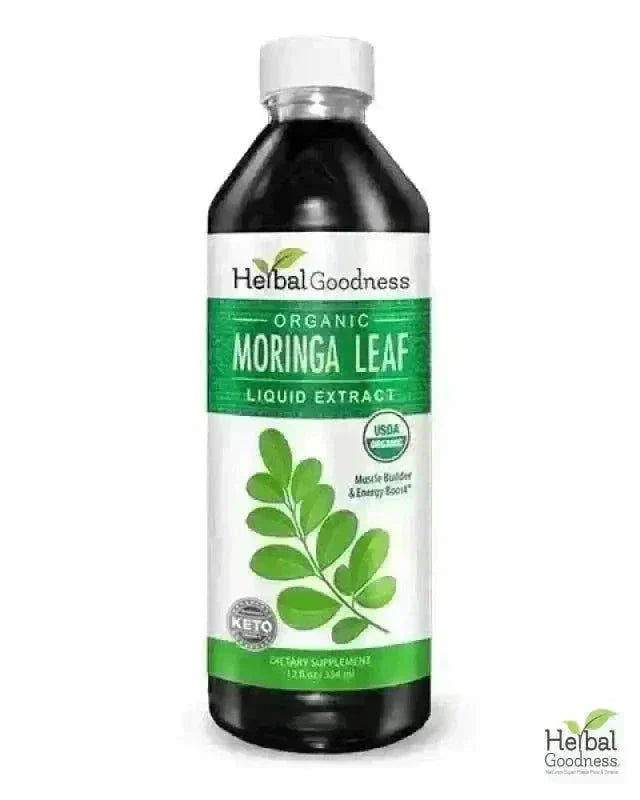 Moringa Leaf Extract - Organic 15X Liquid Extract - Immunity &amp; Wellbeing Liquid Extract Herbal Goodness 12 oz 