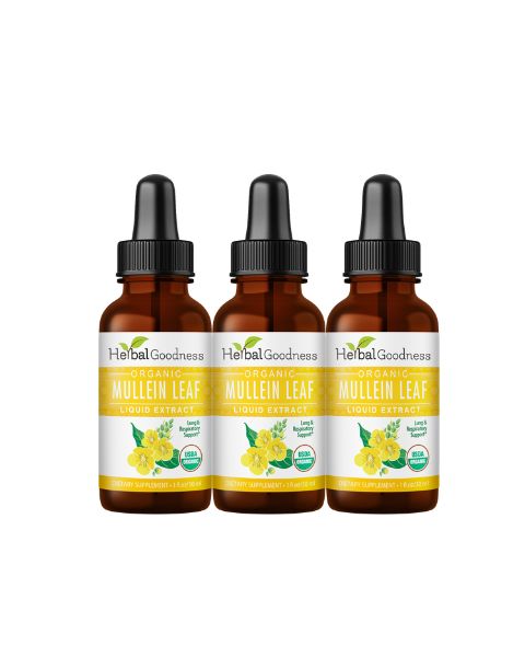 Mullein Leaf  - Organic 15X Liquid Extract - Respiratory & Lung Health - Herbal Goodness