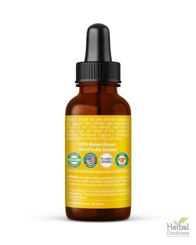 Mullein Leaf - Organic 15X Liquid Extract - Respiratory & Lung Health Liquid Extract Herbal Goodness 