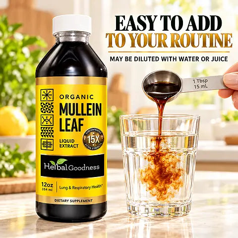 HG Mullein Liquid water or juice
