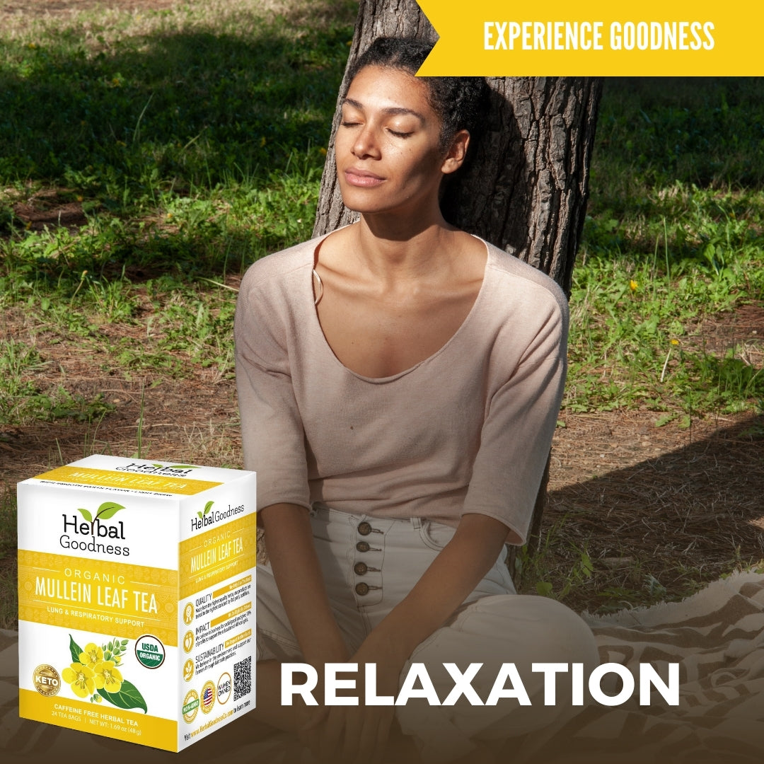 Mullein Leaf Tea - Organic 24/2g - Herbal Goodness Buy Tea & Infusions