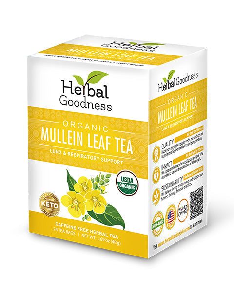 Mullein Leaf Tea - Organic 24 Tea Bags - Respiratory & Lung