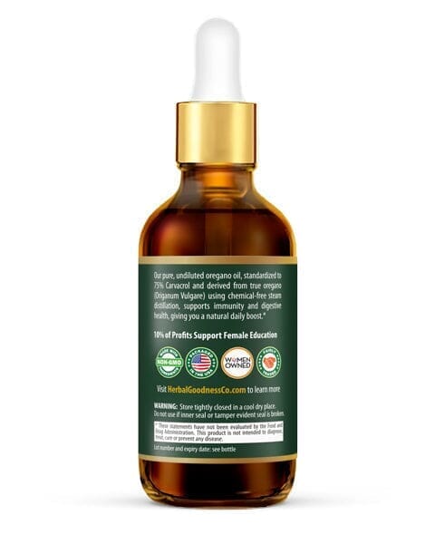 Oil Of Oregano (75% Carvacrol) - 2oz Liquid - Immune Boost Liquid Extract Herbal Goodness 