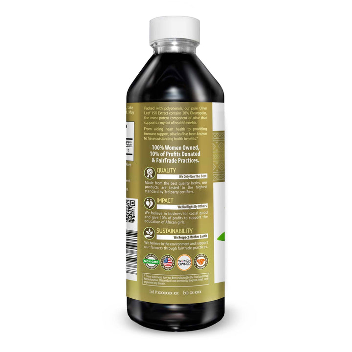 Olive Leaf - Organic 1oz 15X Liquid Extract - Immunity & Performance Liquid Extract Herbal Goodness 