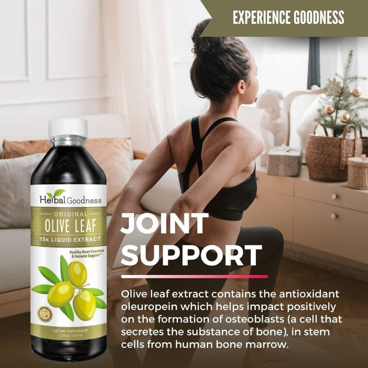 Olive Leaf Extract Liquid - 15X Strength Liquid Extract Herbal Goodness 