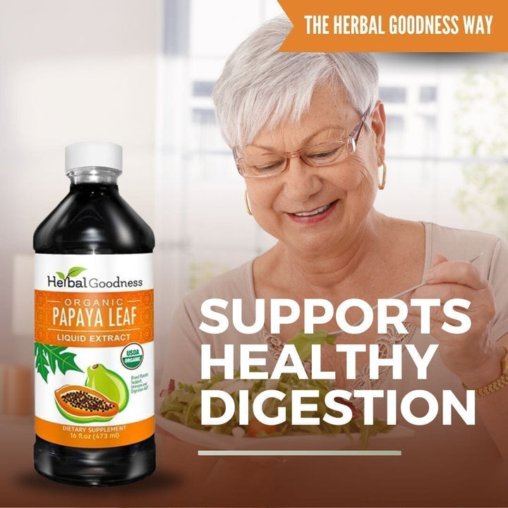 Papaya Leaf Extract - - Organic 16oz 15X Liquid Extract Liquid Extract Herbal Goodness 