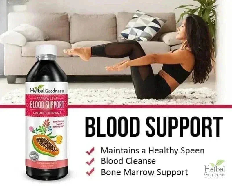 Papaya Leaf Extract Blood Support - Liquid Tincture - Herbal Goodness Liquid Extract Herbal Goodness 