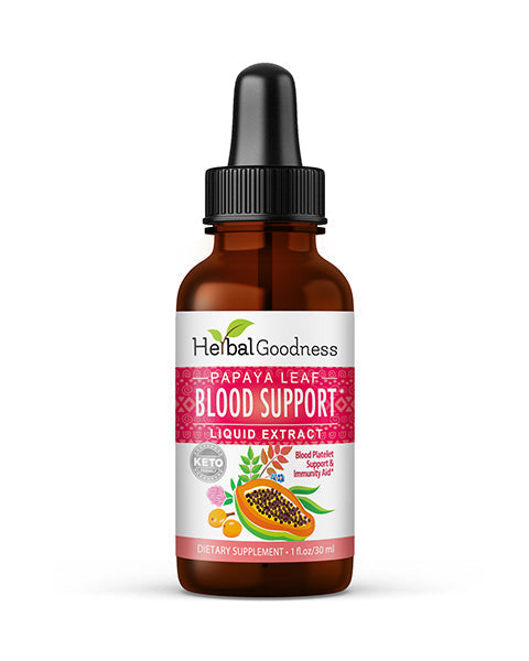 Papaya Leaf Extract Blood Support - Liquid Tincture - Herbal Goodness