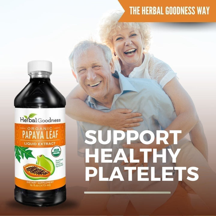 Papaya Leaf Extract - - Organic 16oz 15X Liquid Extract Liquid Extract Herbal Goodness 