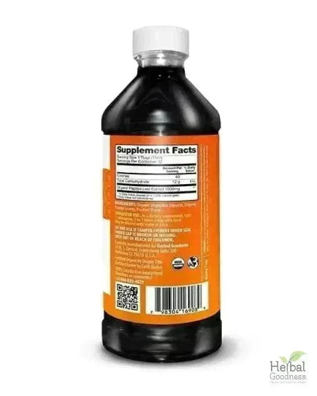 Papaya Leaf Extract - Organic - Liquid - 16oz Liquid Extract Herbal Goodness 