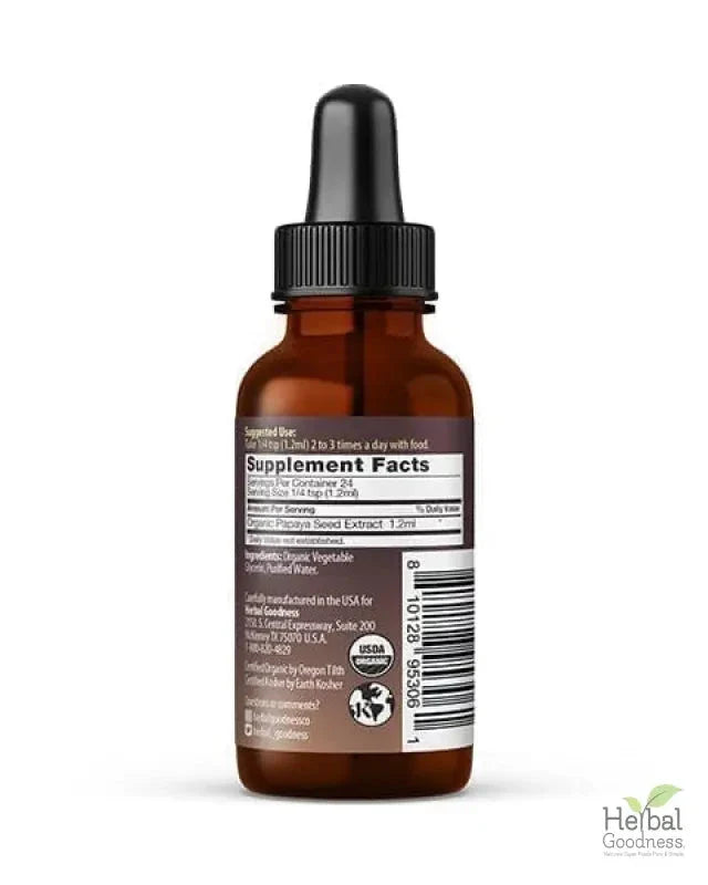 Papaya Seed - Organic 15X Liquid Extract - Colon & Gut Cleanse Liquid Extract Herbal Goodness 