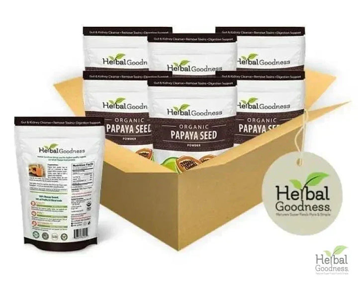 Papaya Seed Powder - Organic 4oz - Detox, Kidney & Digestion - Herbal Goodness Powder Herbal Goodness Case (6) 