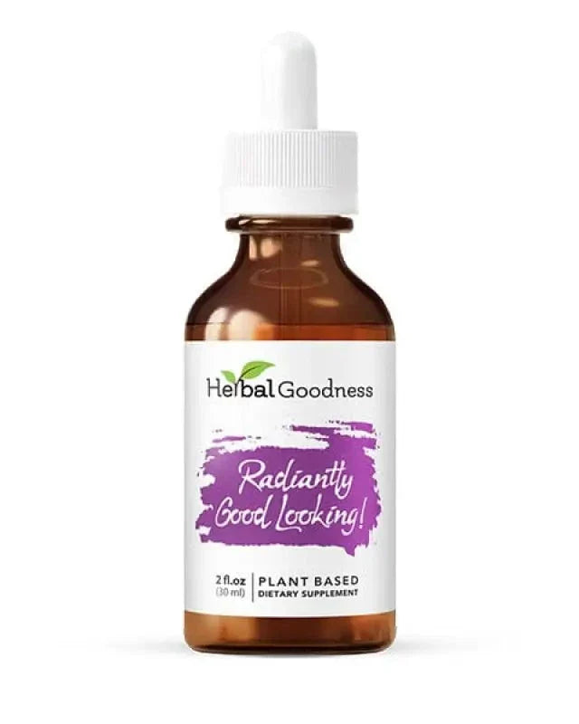 Radiantly Good Looking 2fl.oz - Plant Based - Dietary Supplement, Promote Healthy, Vibrant Skin - Herbal Goodness Liquid Extract Herbal Goodness 