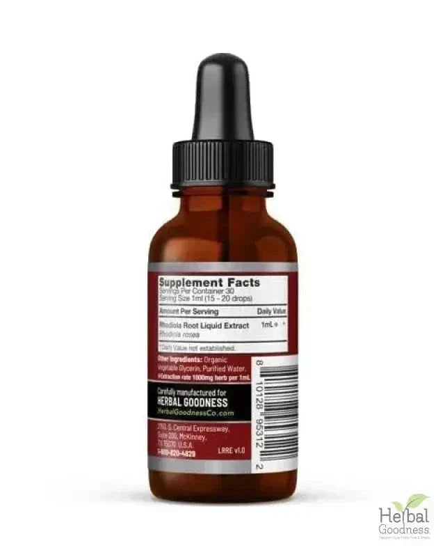 Rhodiola Root Liquid Extract – Natural Adaptogen for Energy, Stamina &amp; Stress Wellness | Buy Online Liquid Extract Herbal Goodness 