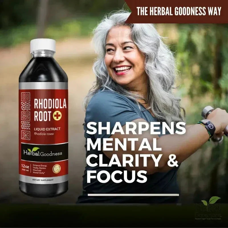 Rhodiola Root Liquid Extract - Organic 1oz - Energy Support Liquid Extract Herbal Goodness 