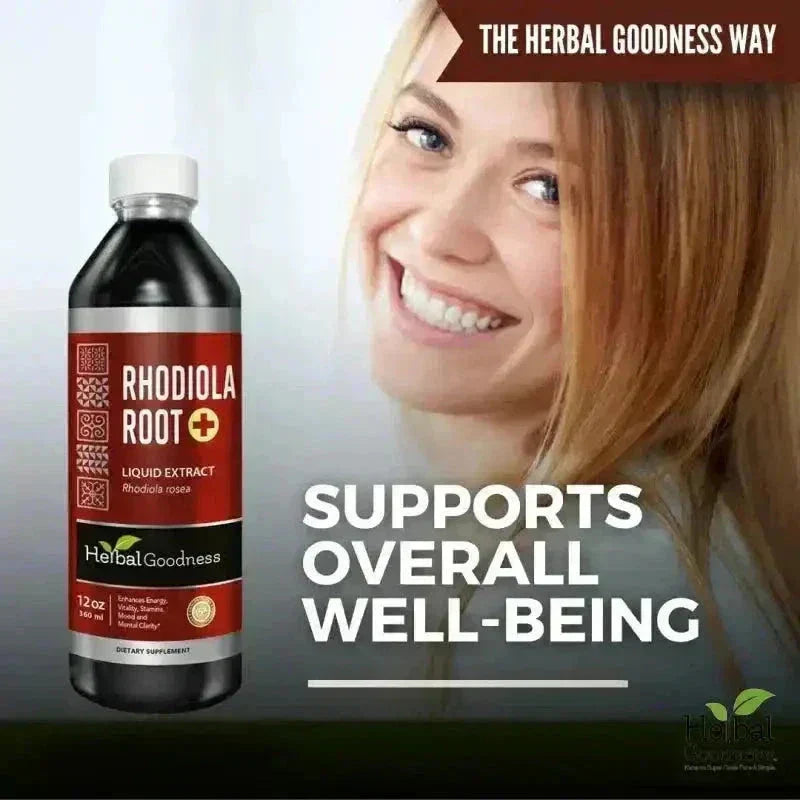 Rhodiola Root Liquid Extract - Organic - Energy Support Liquid Extract Herbal Goodness 