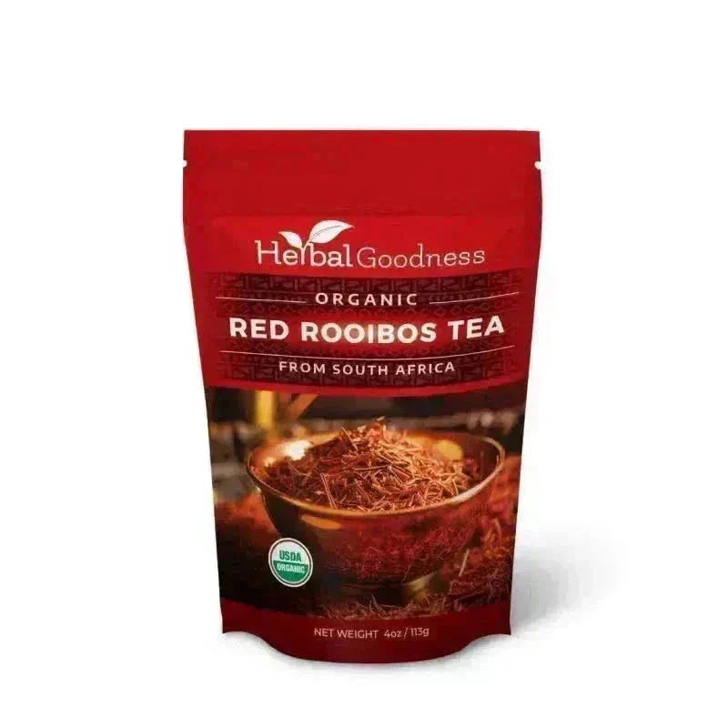 Rooibos Tea - Antioxidants packed Red Rooibos Bush from South Africa - USDA Organic - 8oz pouch Powder Herbal Goodness 