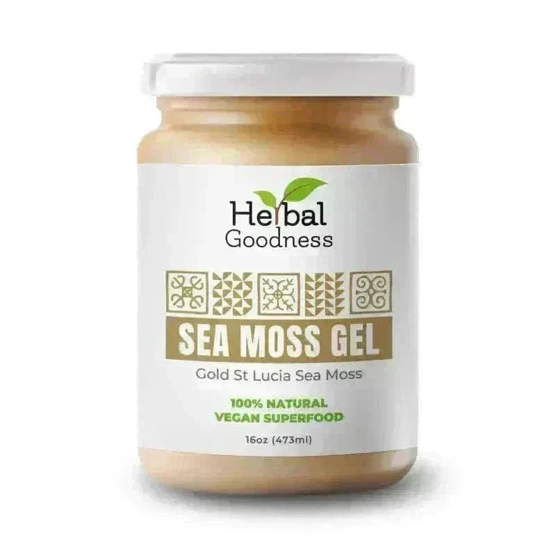 Sea Moss Gel 16 oz – Nutrient-Rich Superfood for Everyday Wellness Gels Herbal Goodness Unit (In Store) Gold 