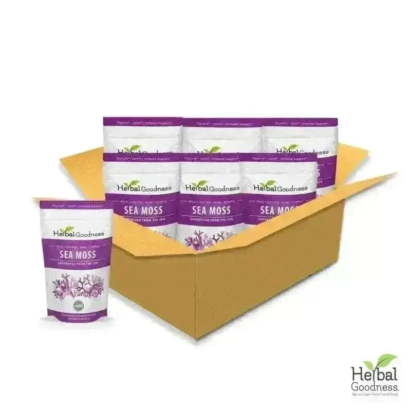 Sea Moss - Raw Dried from St Lucia - 8oz Bag - Nature's MultiVitamins Bulk Herb Herbal Goodness 8 oz Purple - Case(6) 