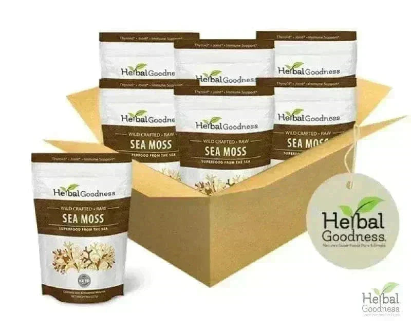 Sea Moss - Raw Dried from St Lucia - 8oz Bag - Nature's MultiVitamins Bulk Herb Herbal Goodness 8 oz Gold - Case(6) 