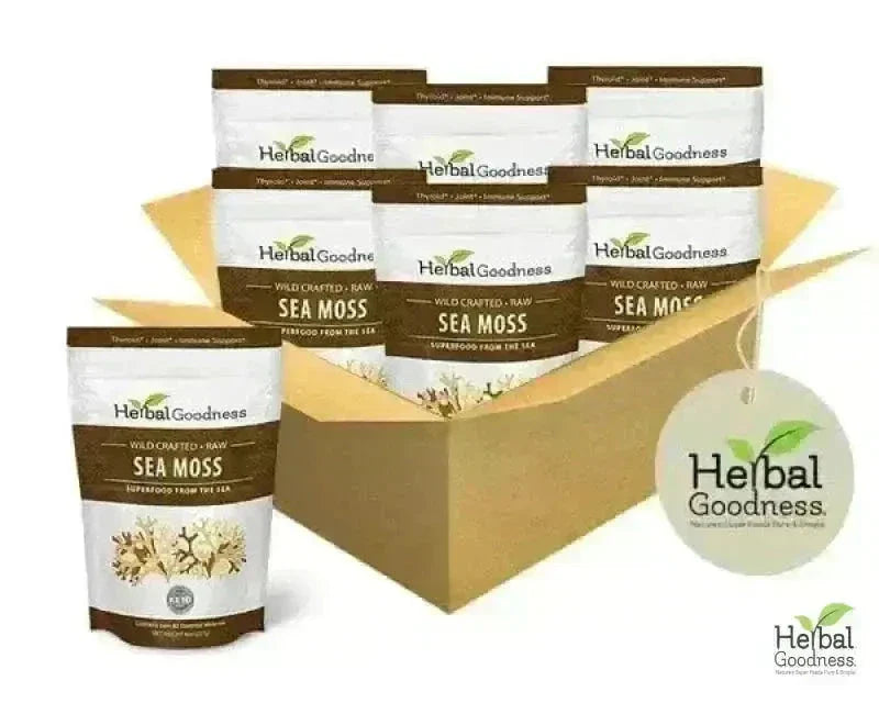 Sea Moss - Raw Dried from St Lucia - 8oz Bag - Nature's MultiVitamins Bulk Herb Herbal Goodness 8 oz Gold - Case(6) 