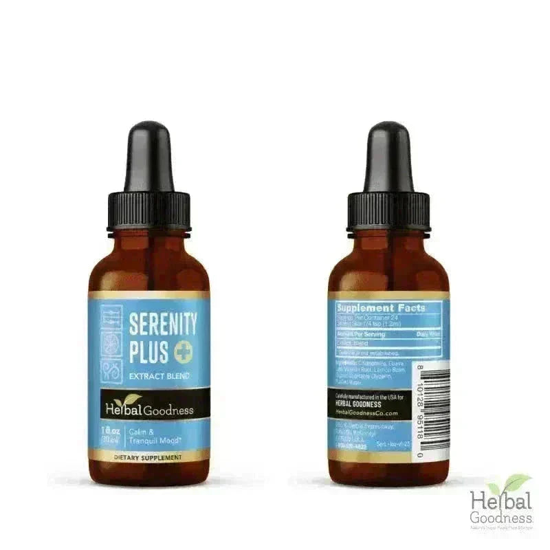 Serenity Plus - 1oz 15X Liquid Extract - Mood Support Liquid Extract Herbal Goodness 