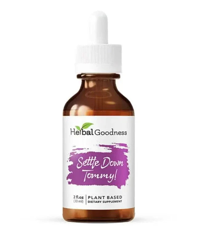 Settle Down Tommy 2fl.oz - Plant Based - Dietary Supplement, Promotes a Balanced Gut - Herbal Goodness Liquid Extract Herbal Goodness 
