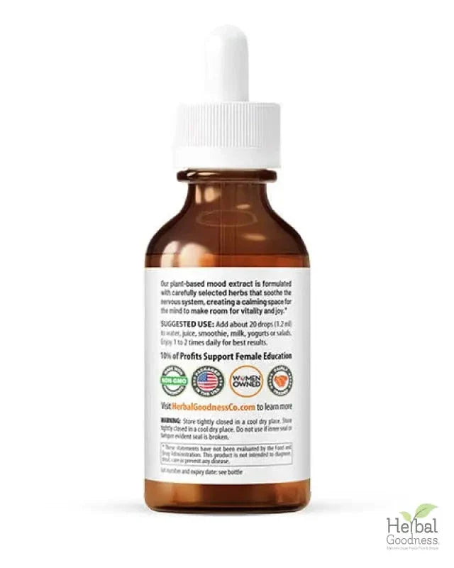 Simply Bcos Im Happy 2fl.oz - Plant Based - Dietary Supplement, Calms mind - Herbal Goodness Liquid Extract Herbal Goodness 