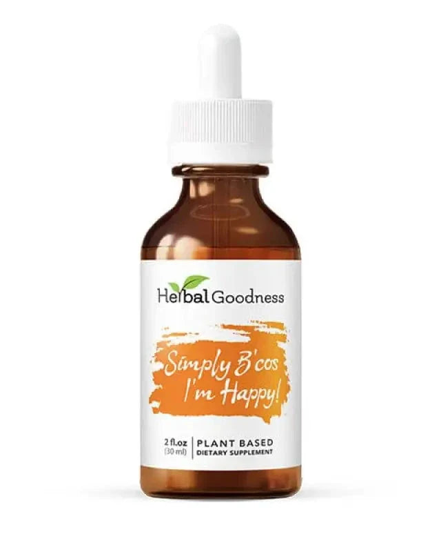 Simply Bcos Im Happy 2fl.oz - Plant Based - Dietary Supplement, Calms mind - Herbal Goodness Liquid Extract Herbal Goodness 