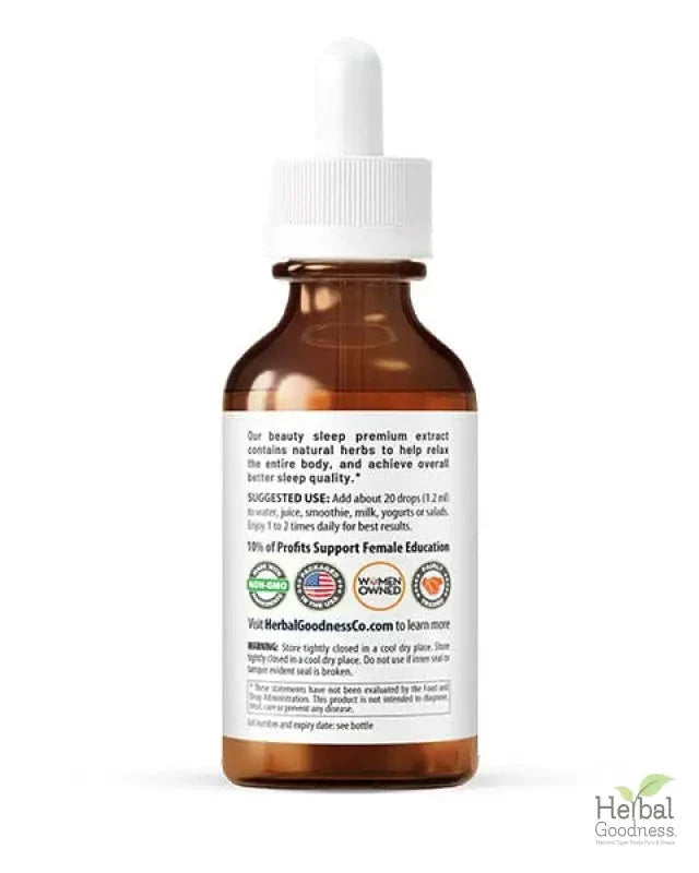 Sleep in Beauty - 2fl.oz - Plant Based - Dietary Supplement, Better Sleep Quality - Herbal Goodness Liquid Extract Herbal Goodness 