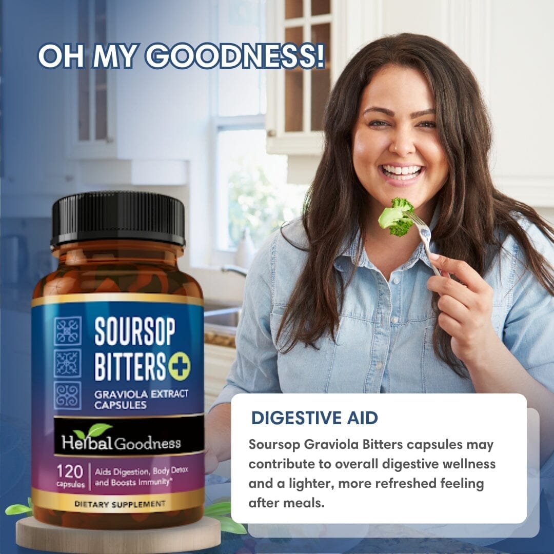Soursop Bitters Graviola Extract_Capsules_120/1000mg Capsules Herbal Goodness 