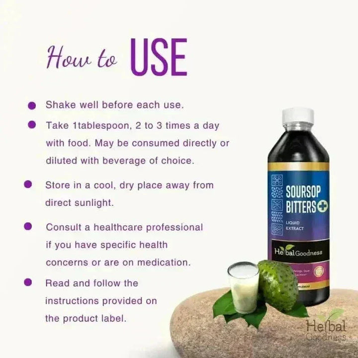 Soursop Bitters Liquid Extract - Herbal Goodness Liquid Extract Herbal Goodness 
