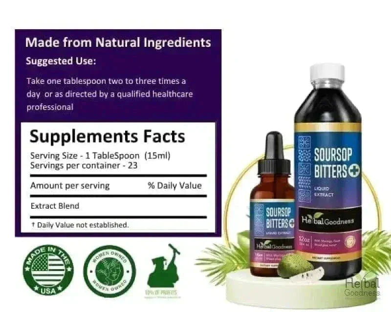 Soursop Bitters Liquid Extract - Herbal Goodness Liquid Extract Herbal Goodness 
