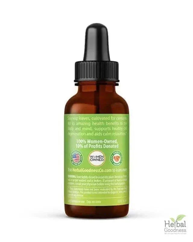 Soursop Leaf Graviola Extract - - Organic 15X Liquid Extract - Cell Renew & Immunity Liquid Extract Herbal Goodness 