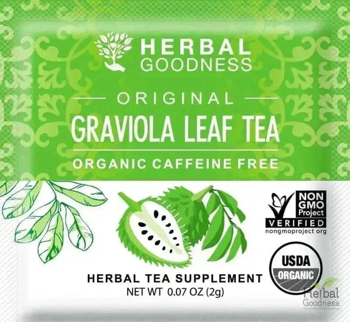 Soursop Leaf Tea Graviola Leaves - 100% Organic - Herbal Goodness Tea & Infusions Herbal Goodness 