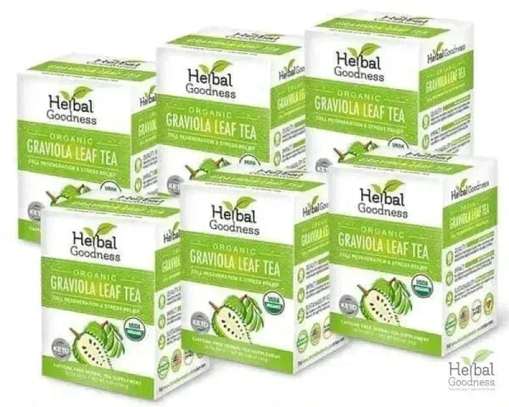 Soursop Leaf Tea Graviola Leaves - 100% Organic - Herbal Goodness Tea & Infusions Herbal Goodness Case (6) 
