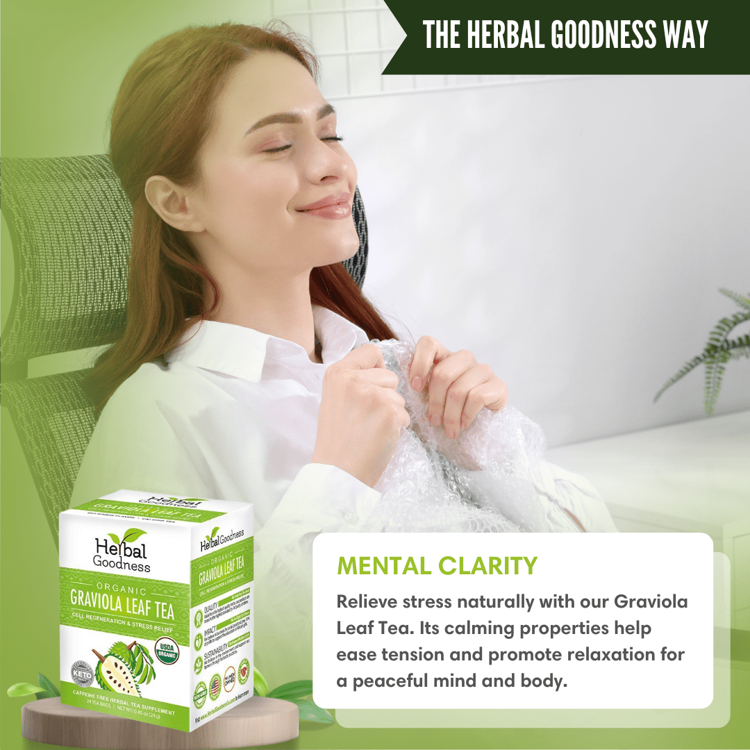 Soursop Leaf Tea Graviola Leaves - 100% Organic Tea & Infusions Herbal Goodness 