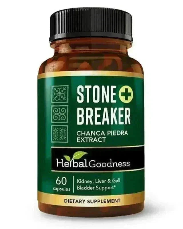 Stone Breaker Plus | Chanca Piedra Extract Capsules - 60/600mg Capsules Herbal Goodness 60 Caps 