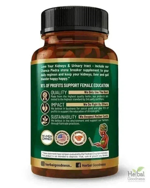 Stone Breaker Plus | Chanca Piedra Extract Capsules - 60/600mg by Herbal Goodness Capsules Herbal Goodness 
